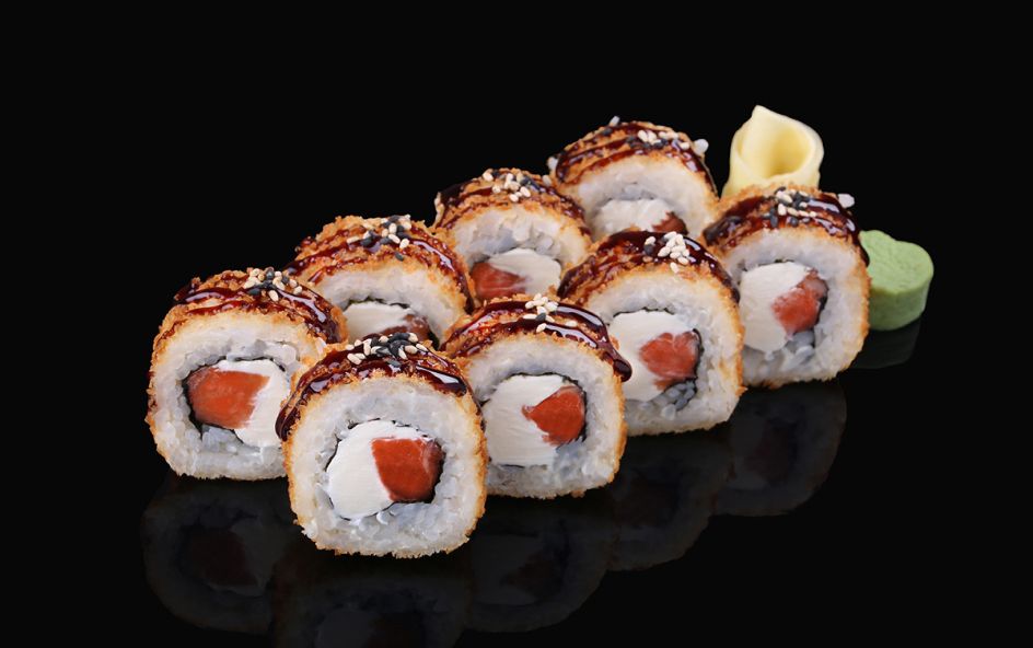 роллы американо. сладкие суши. горячий американо ролл. американо ролл. американо суши.