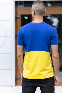 royal blue and yellow t shirt